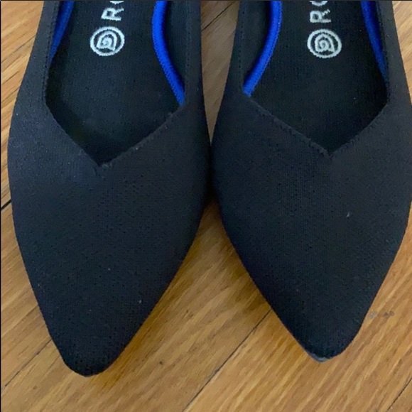 🎂🔥Rothy’s - Solid Black “Points” Pointed Toe Flats - 10 - Picture 3 of 6